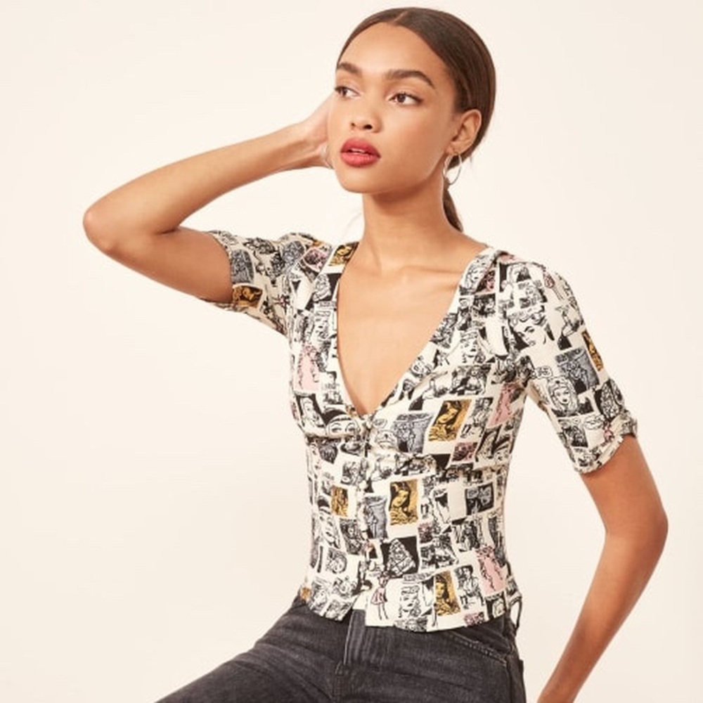 Reformation Devon Top in Comic Book